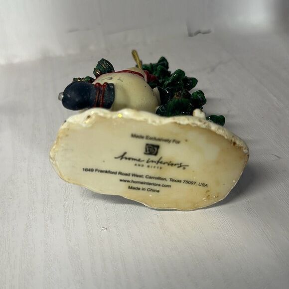 Vintage Home Interiors Ice Skating Snowman Ornament set of 3 - Picture 8 of 10